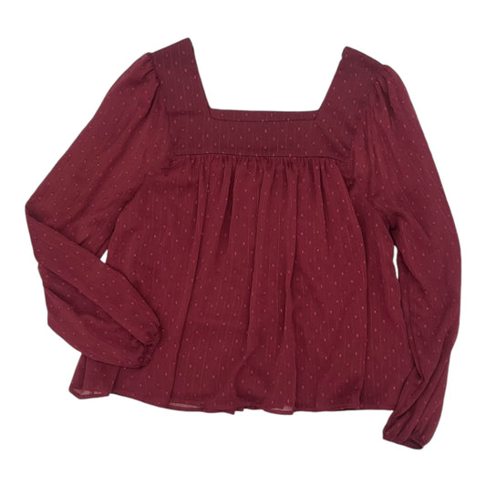 Blouse Ls By Ophelia Roe In Red, Size:L