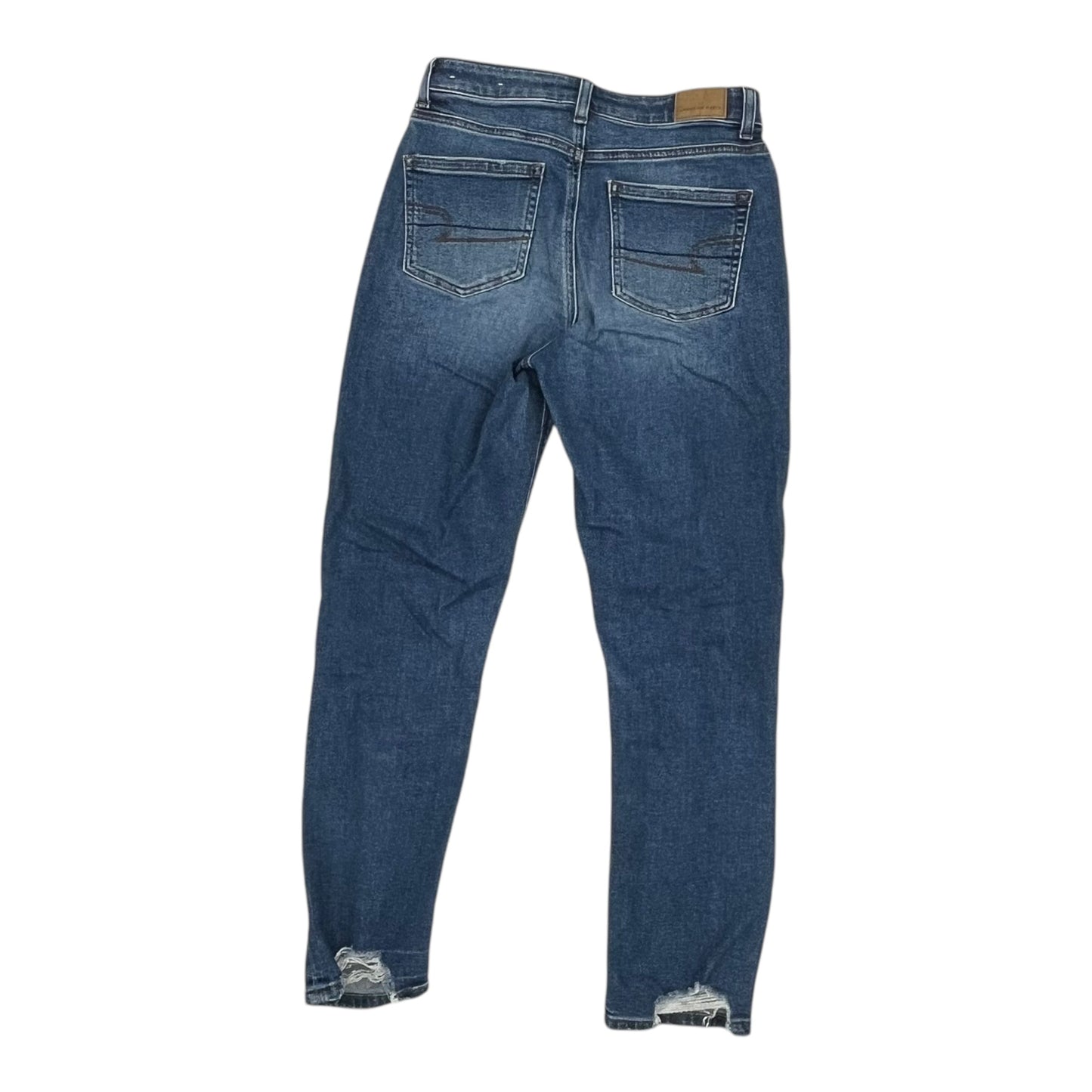 Jeans Skinny By American Eagle In Blue Denim, Size:4