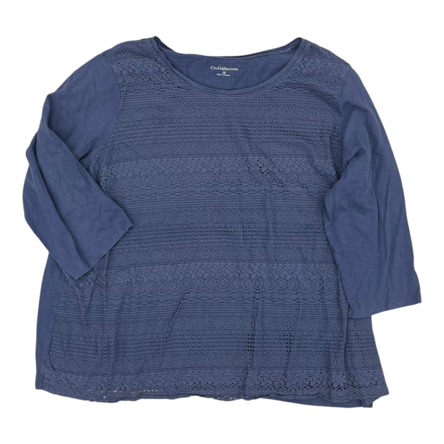 Top Ls By Croft And Barrow In Blue, Size:3X