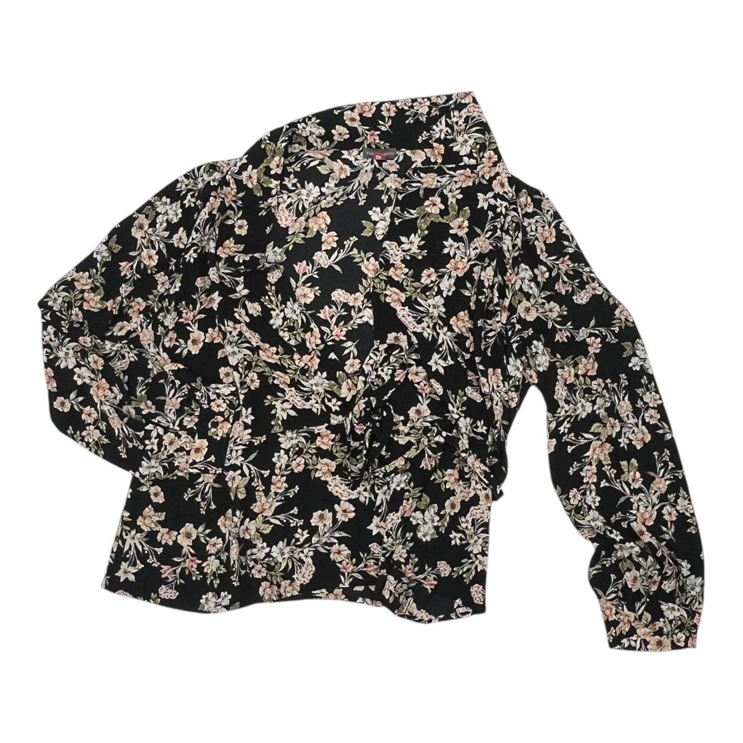 Blouse Ls By Vince Camuto In Black, Size:L