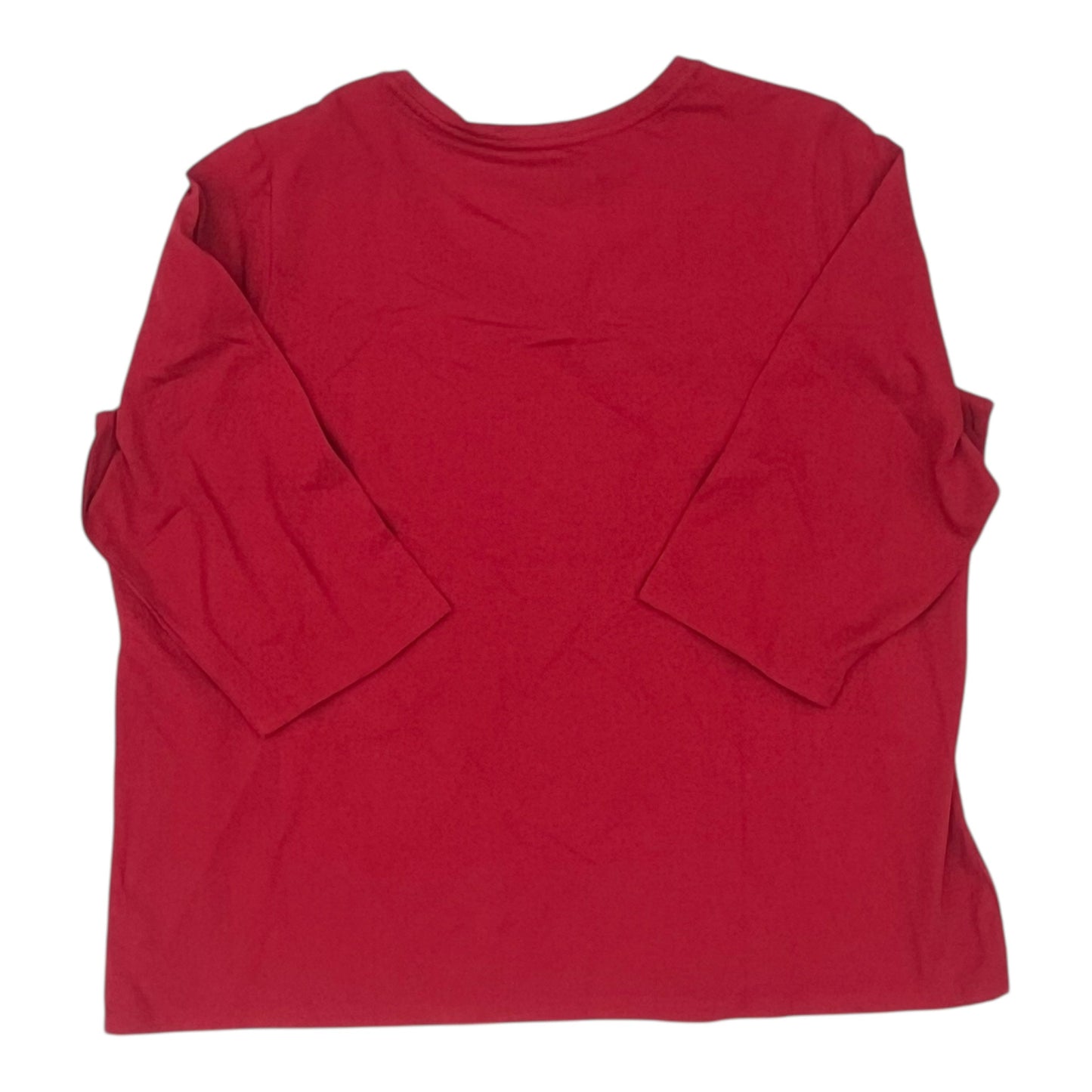 Top Ls Basic By Clothes Mentor In Red, Size:2X