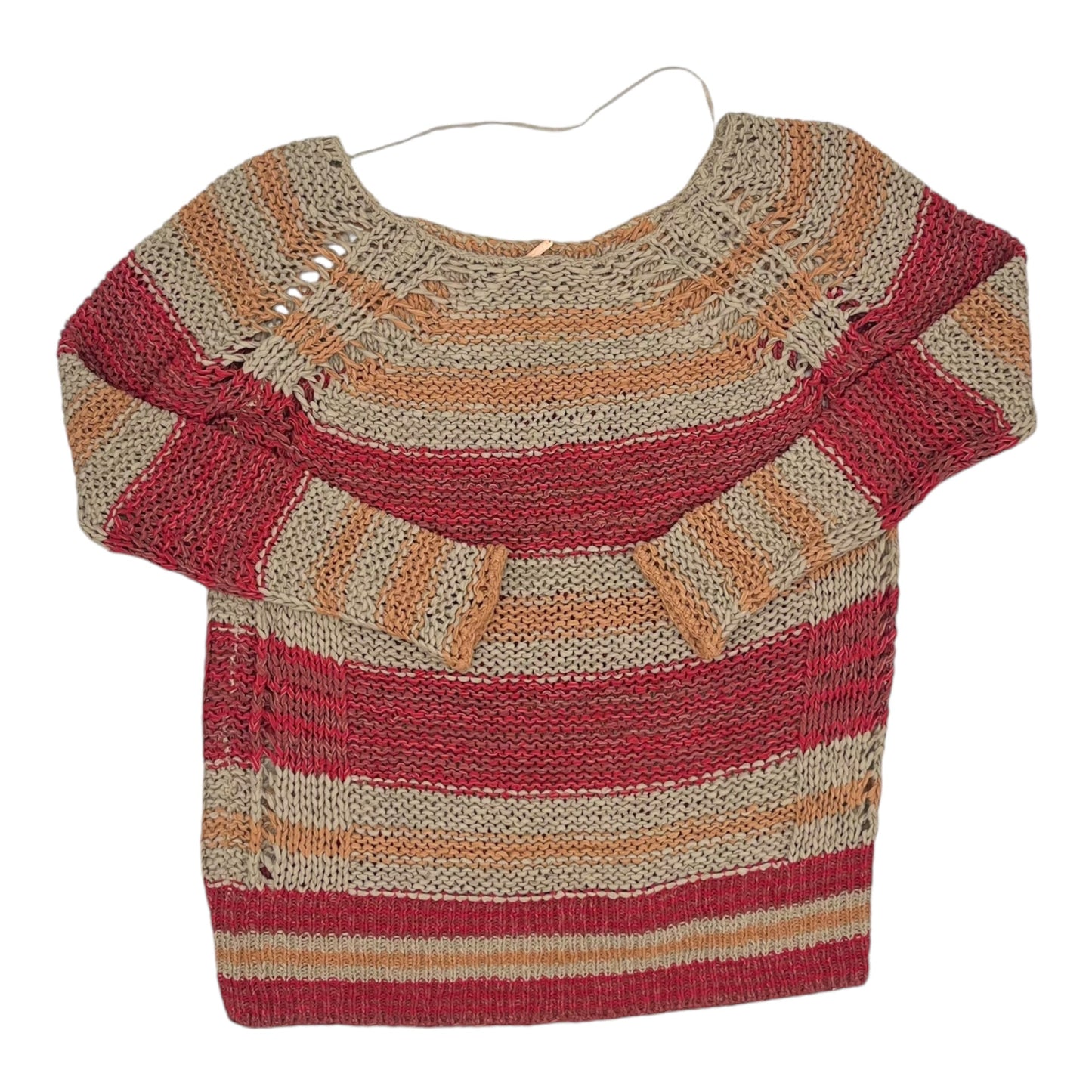 Sweater By Free People In Red & Tan, Size:S