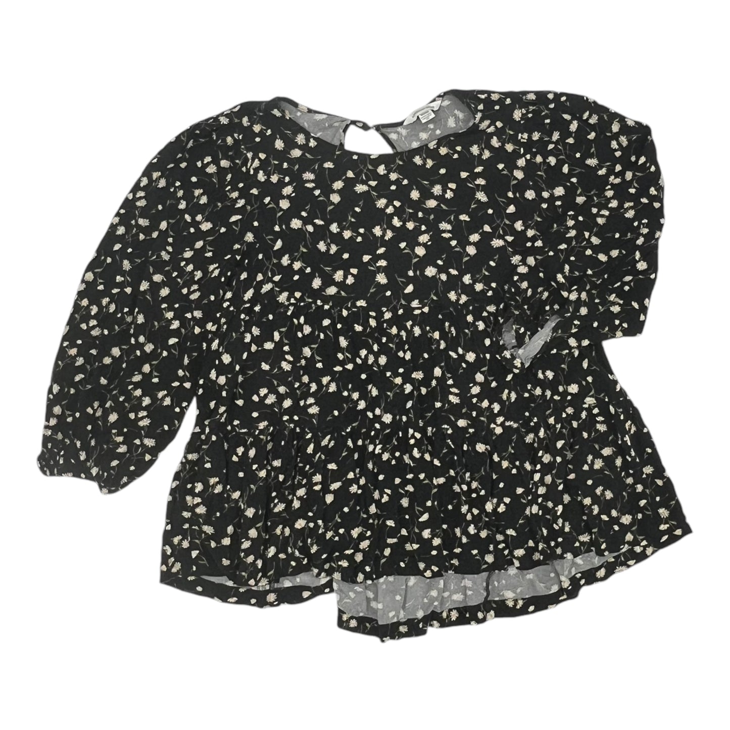 Top 3/4 Sleeve By American Eagle In Black, Size:M