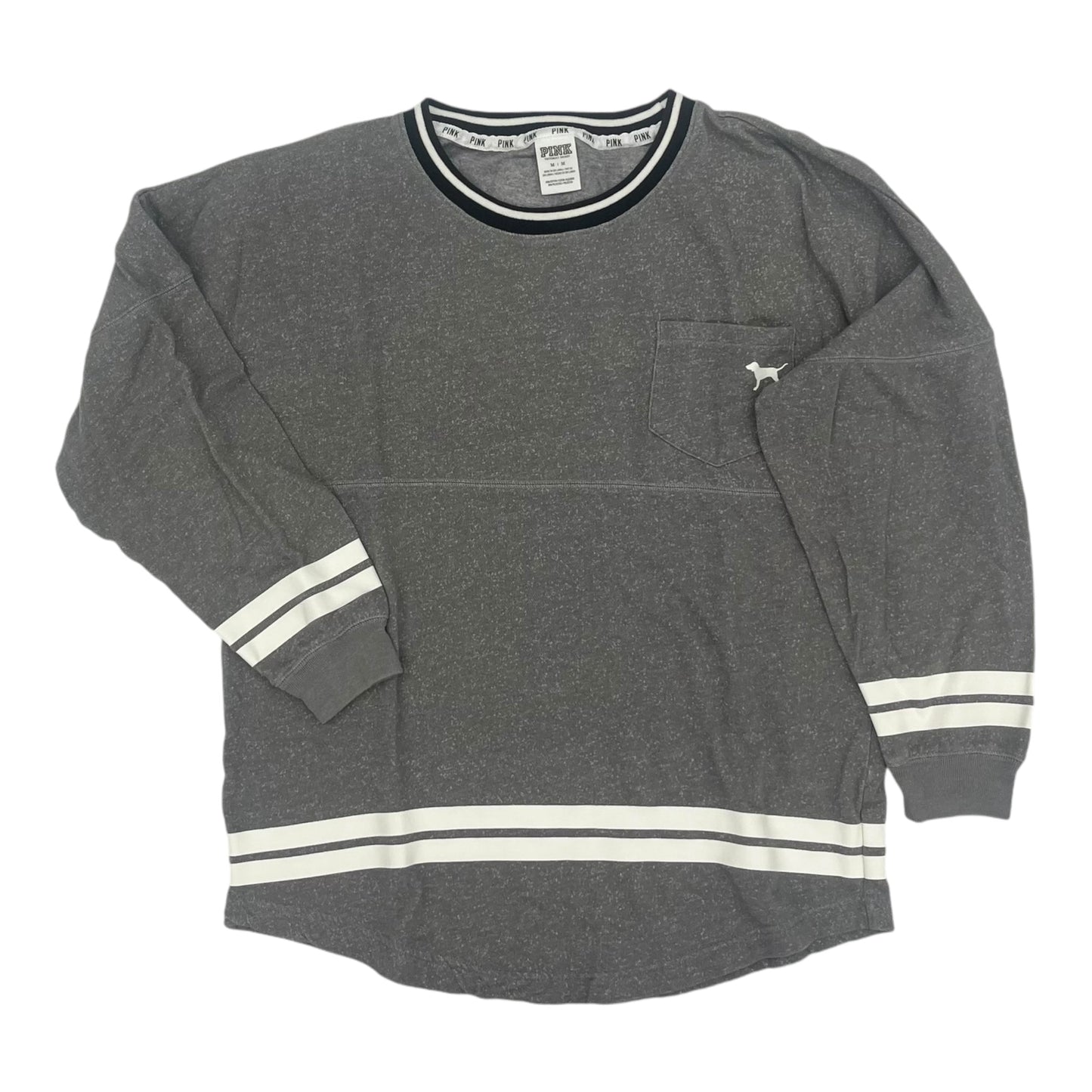 Sweatshirt Crewneck By Pink In Grey, Size:M