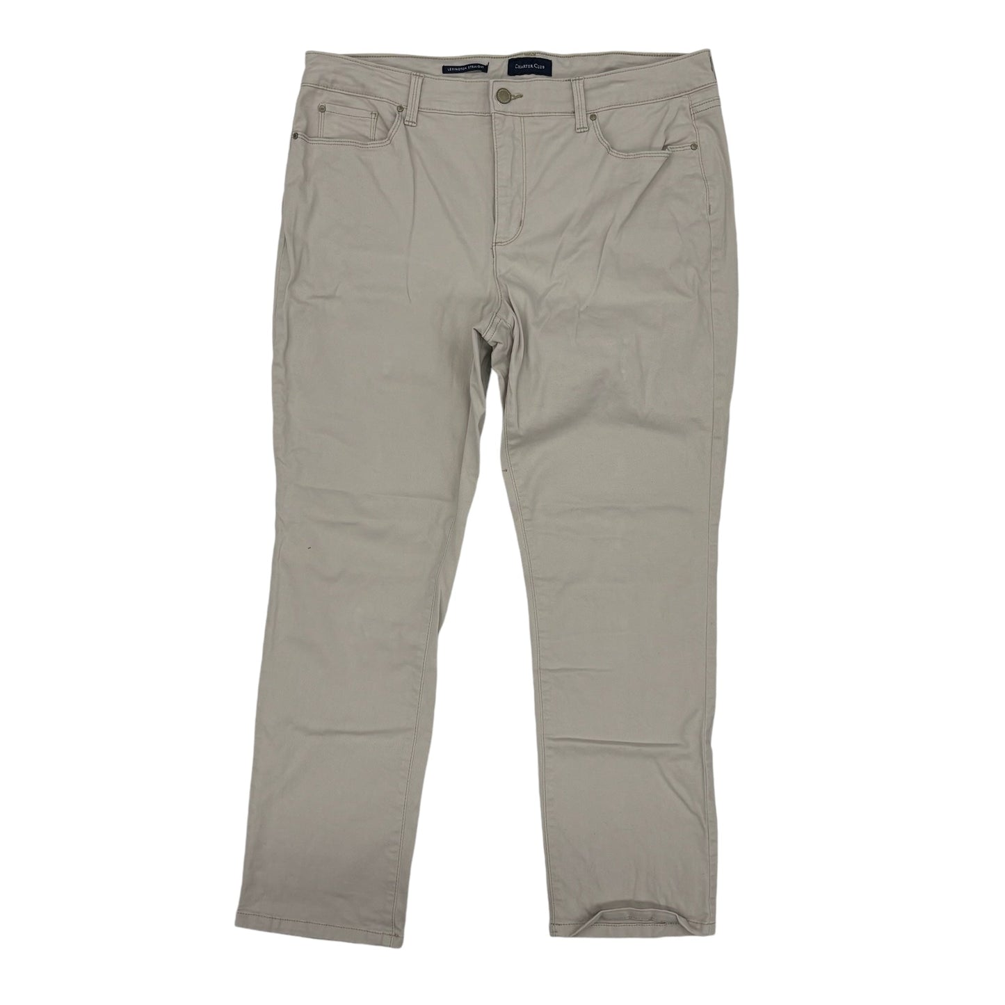 Pants Chinos & Khakis By Charter Club In Tan, Size:16