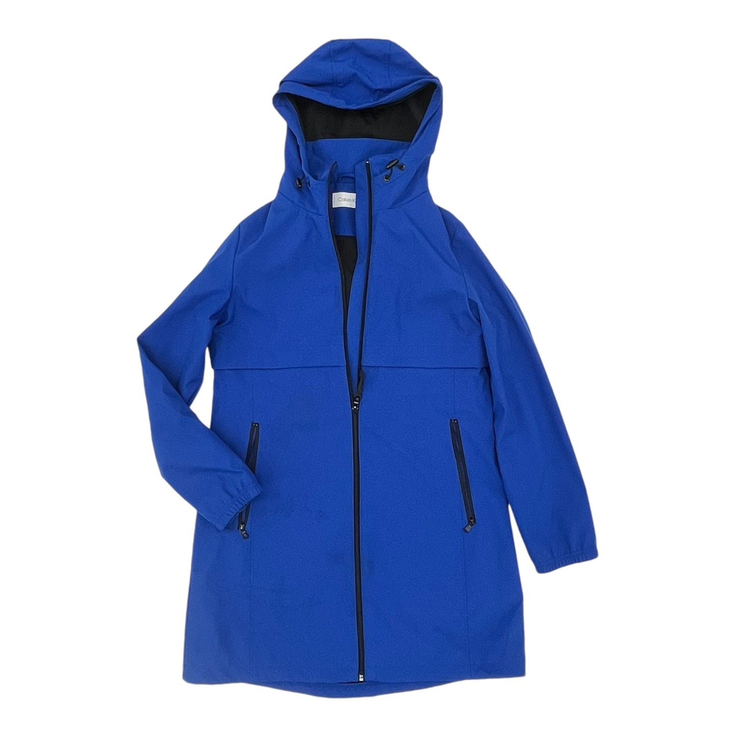 Coat Raincoat By Calvin Klein In Blue, Size:S