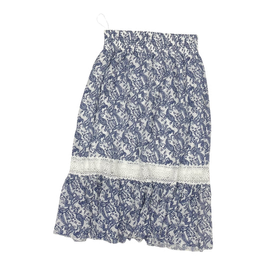 Skirt Maxi By Cme In Blue & White, Size:Xl