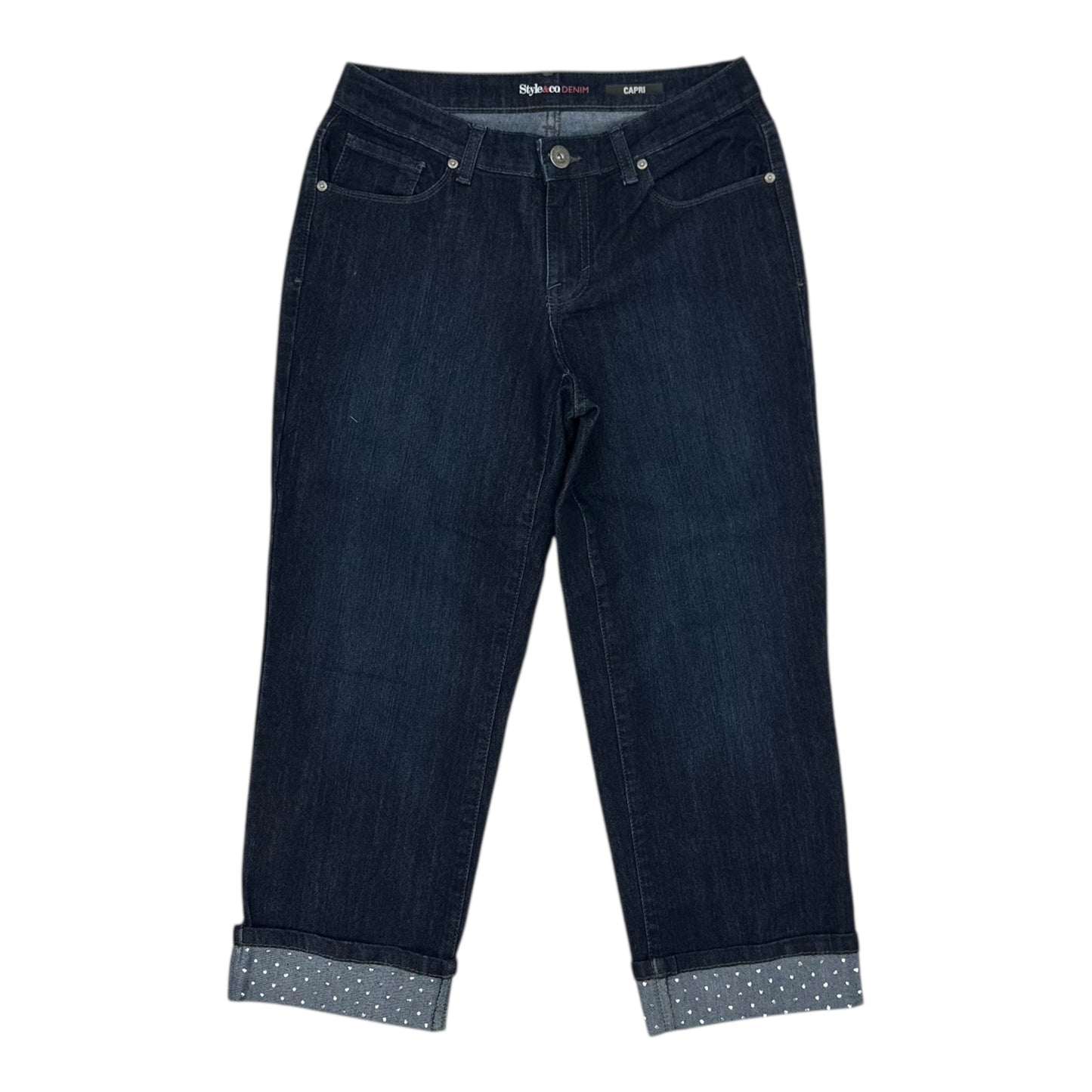 Jeans Cropped By Style And Company In Blue Denim, Size:6