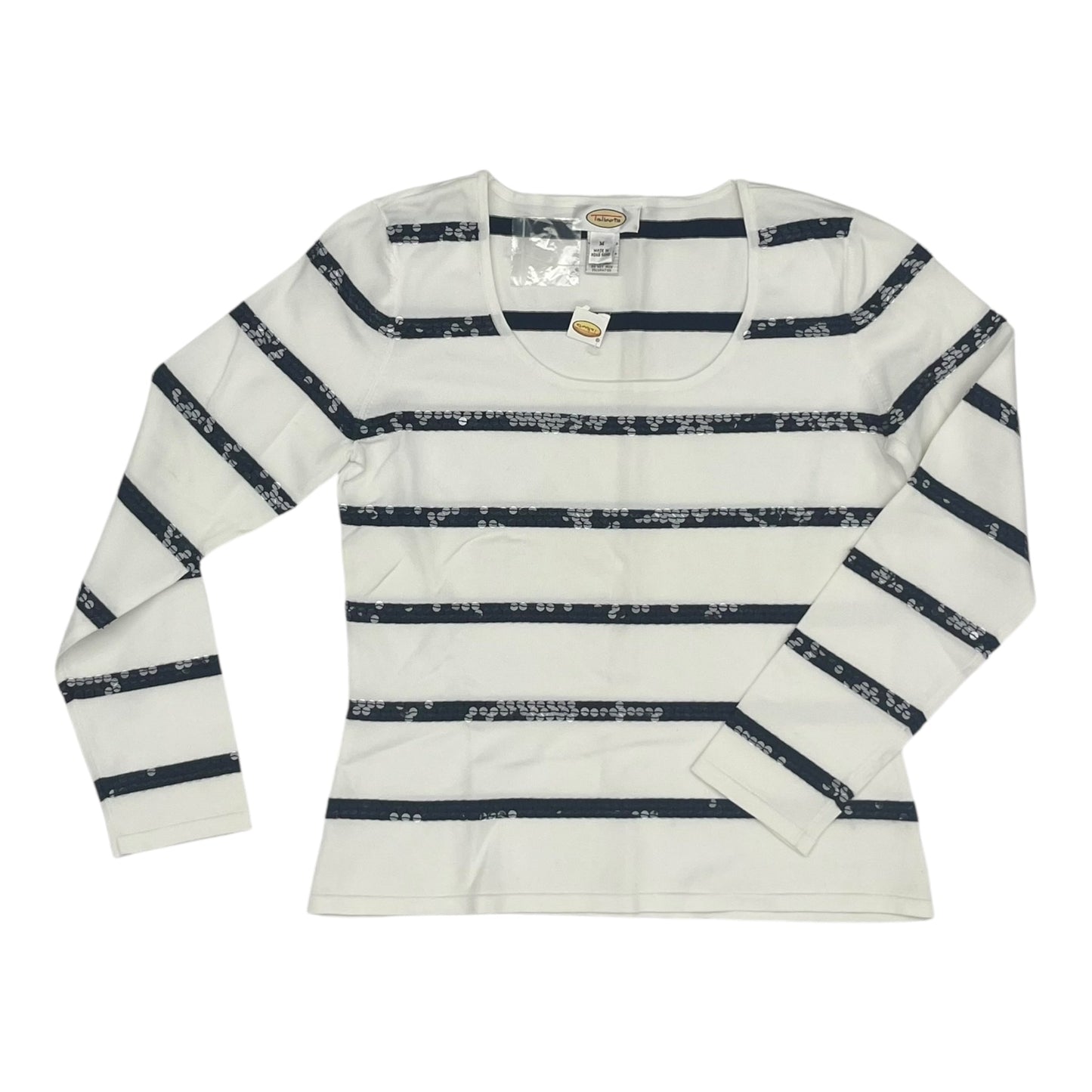 Blouse Ls By Talbots In White, Size:M