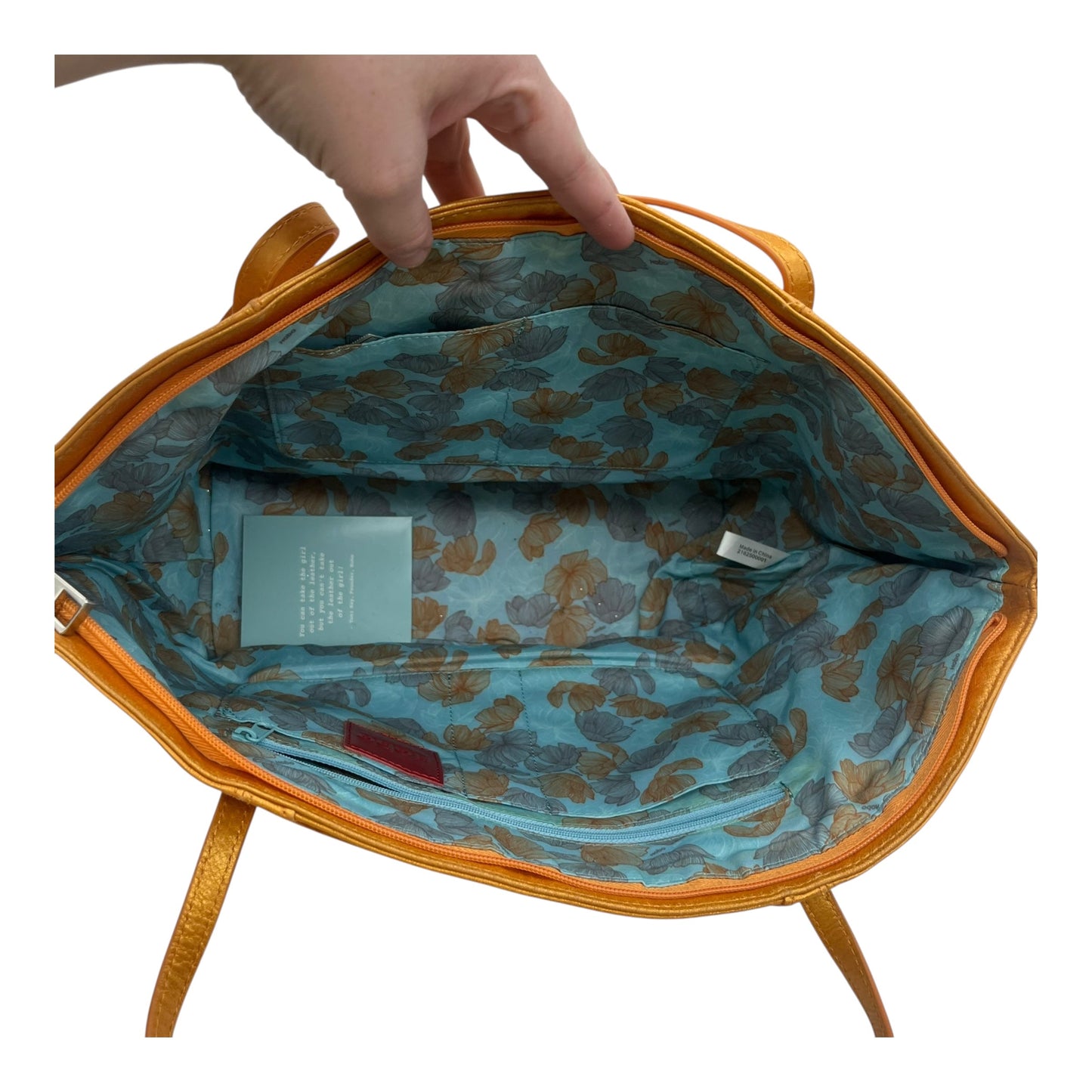 Handbag Leather By Hobo Intl In Orange, Size:Large