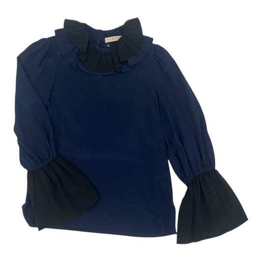 Blouse Designer By Tory Burch In Navy, Size:Xs