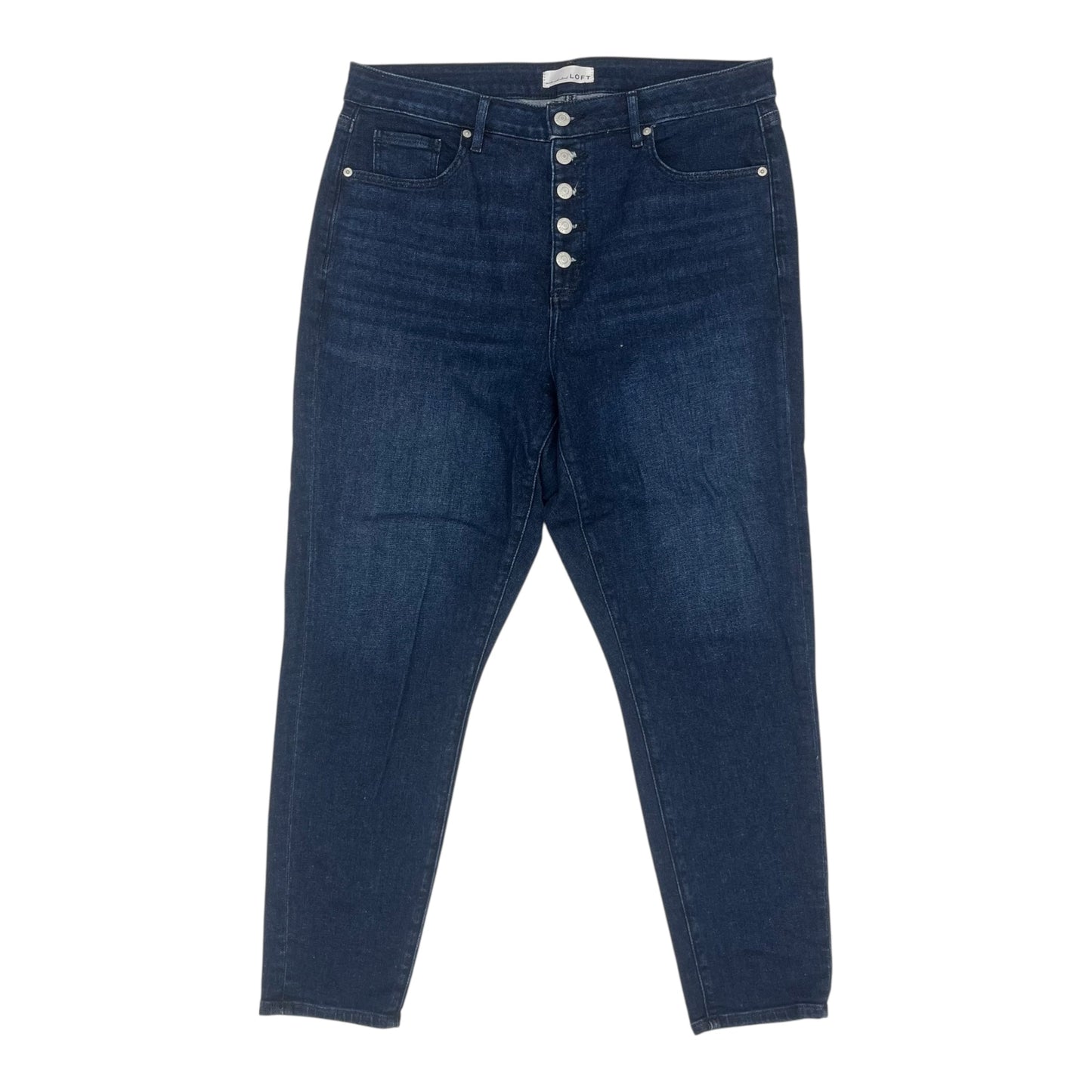 Jeans Skinny By Loft In Blue Denim, Size:14