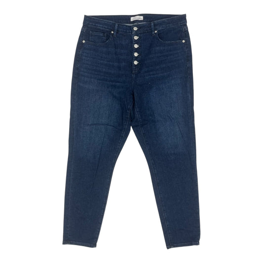 Jeans Skinny By Loft In Blue Denim, Size:14