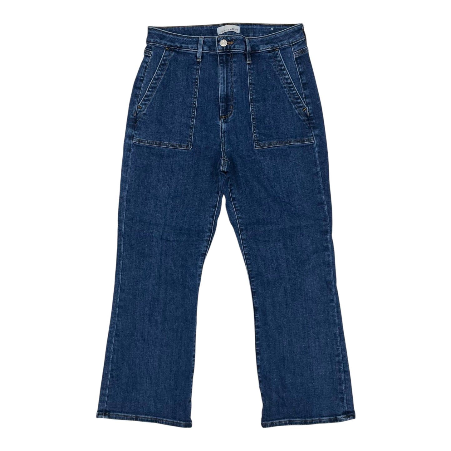Jeans Straight By Loft In Blue Denim, Size:12