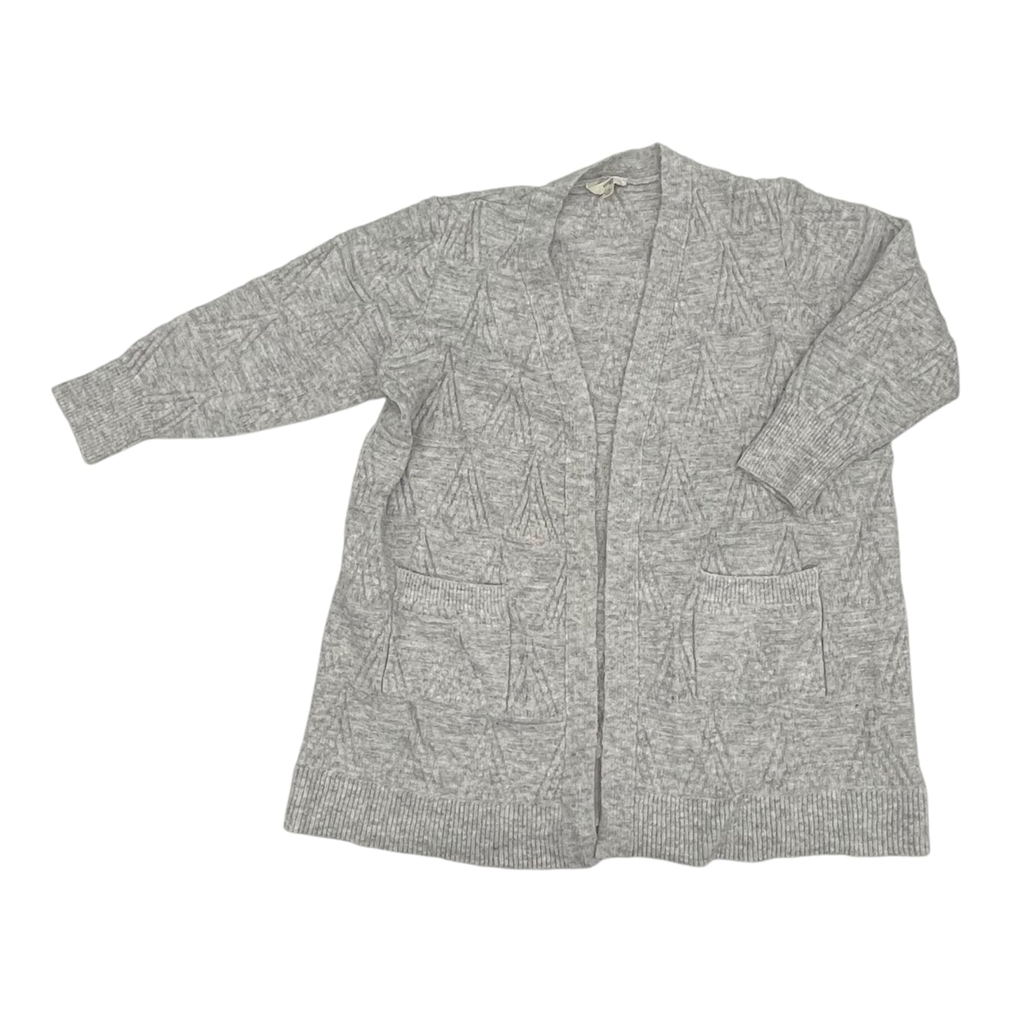 Sweater Cardigan By Terra & Sky In Grey, Size:2X