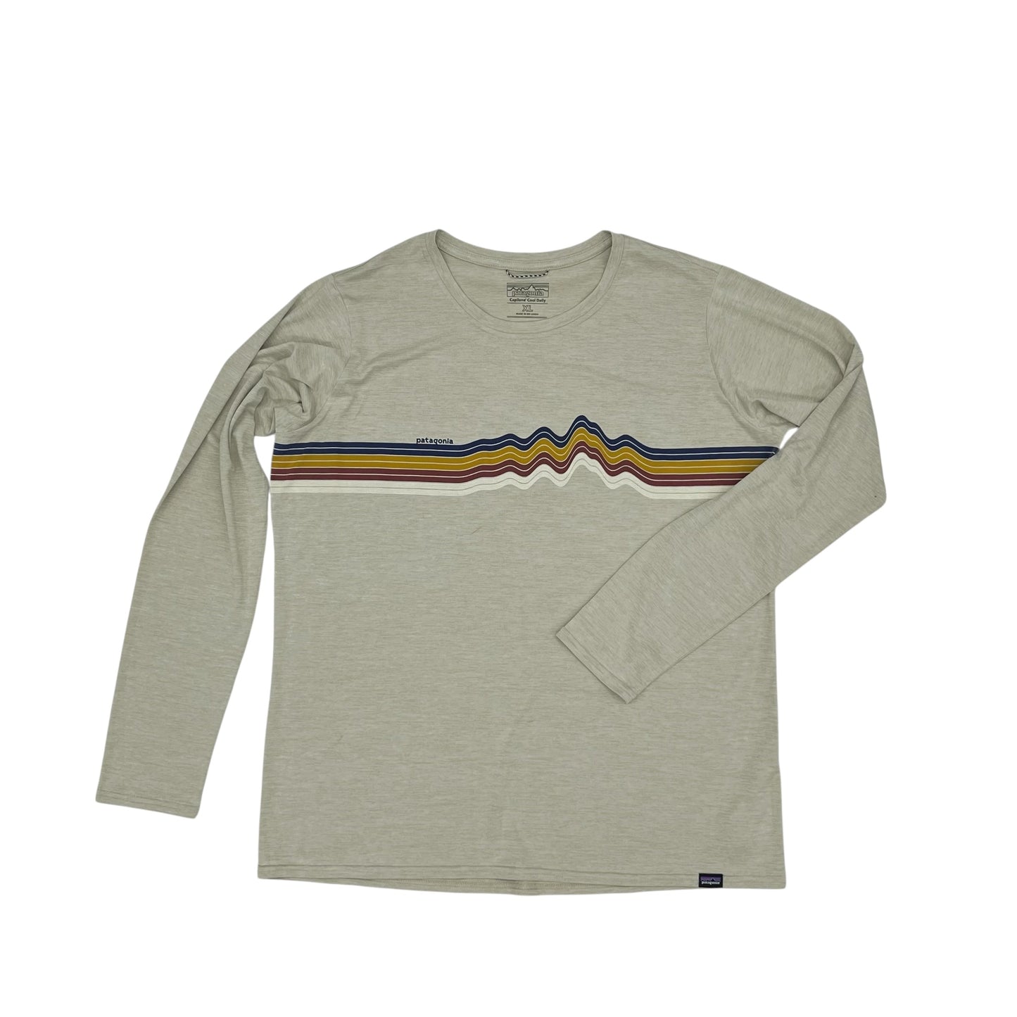 Athletic Top Ls Collar By Patagonia In Tan, Size:Xl