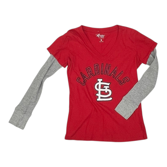 Athletic Top Ls Crewneck By Clothes Mentor In Red, Size:M