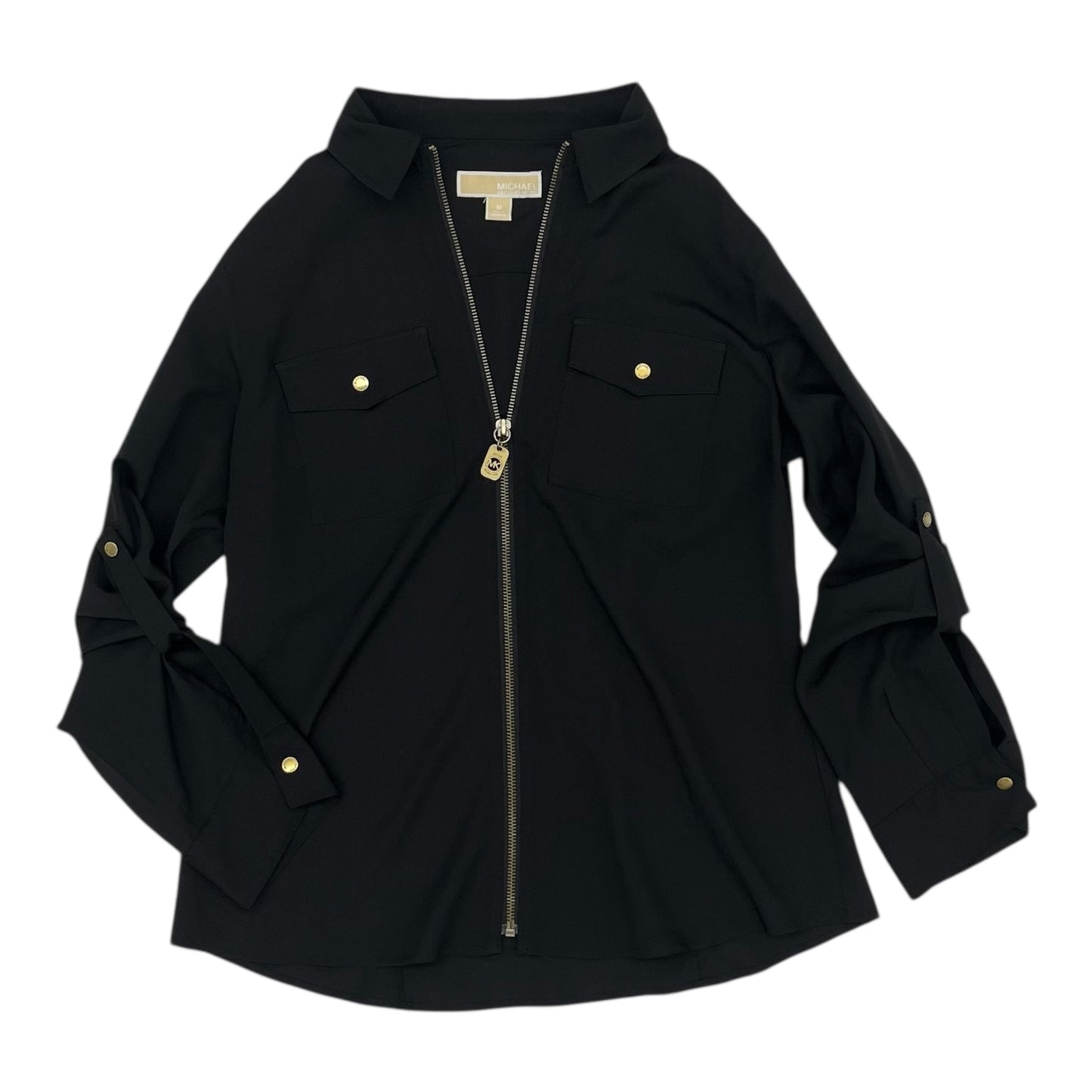 Blouse Designer By Michael Kors In Black, Size:M