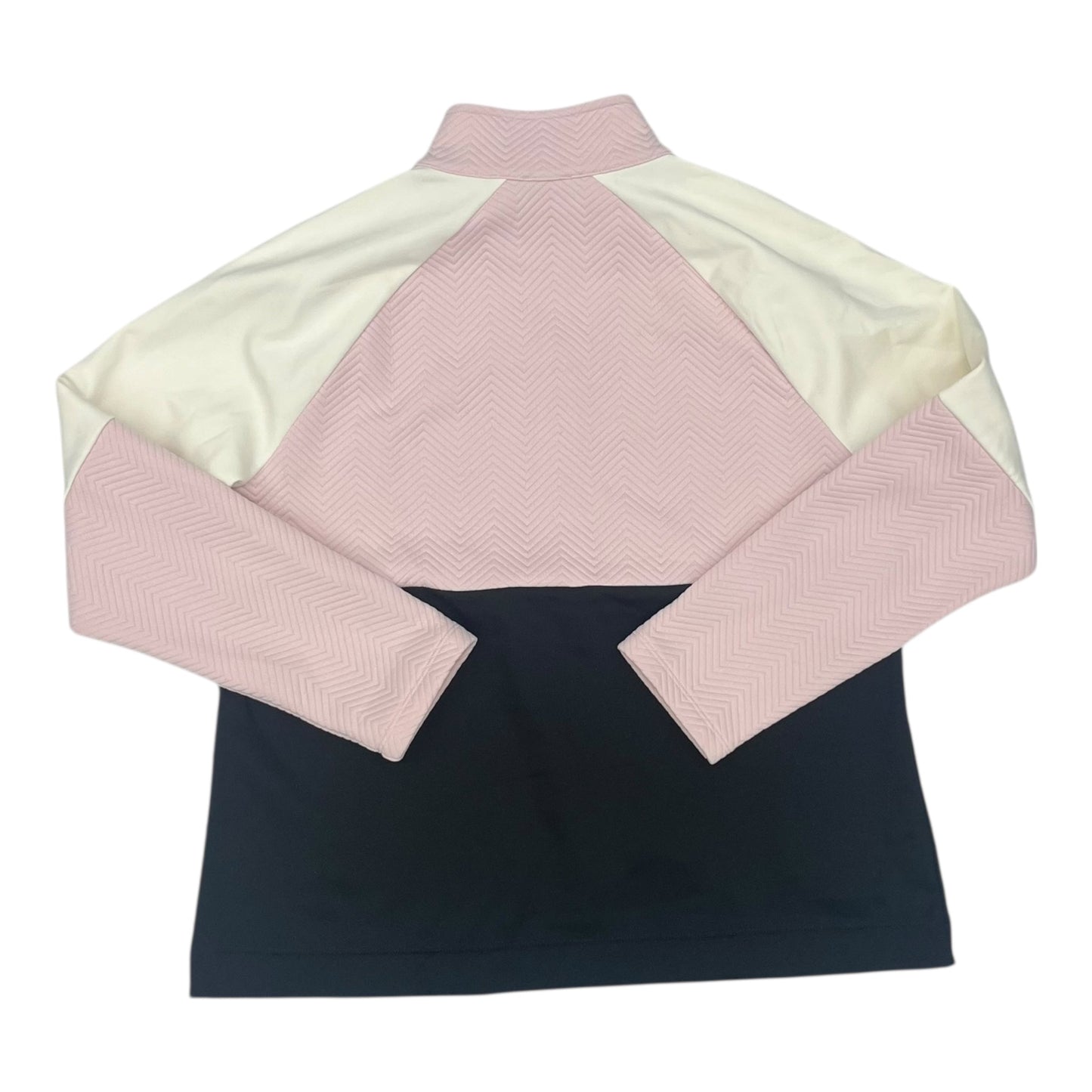 Sweatshirt Collar By Talbots In Black & Pink, Size:L
