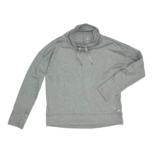 Athletic Top Ls Collar By Apana In Grey, Size:L