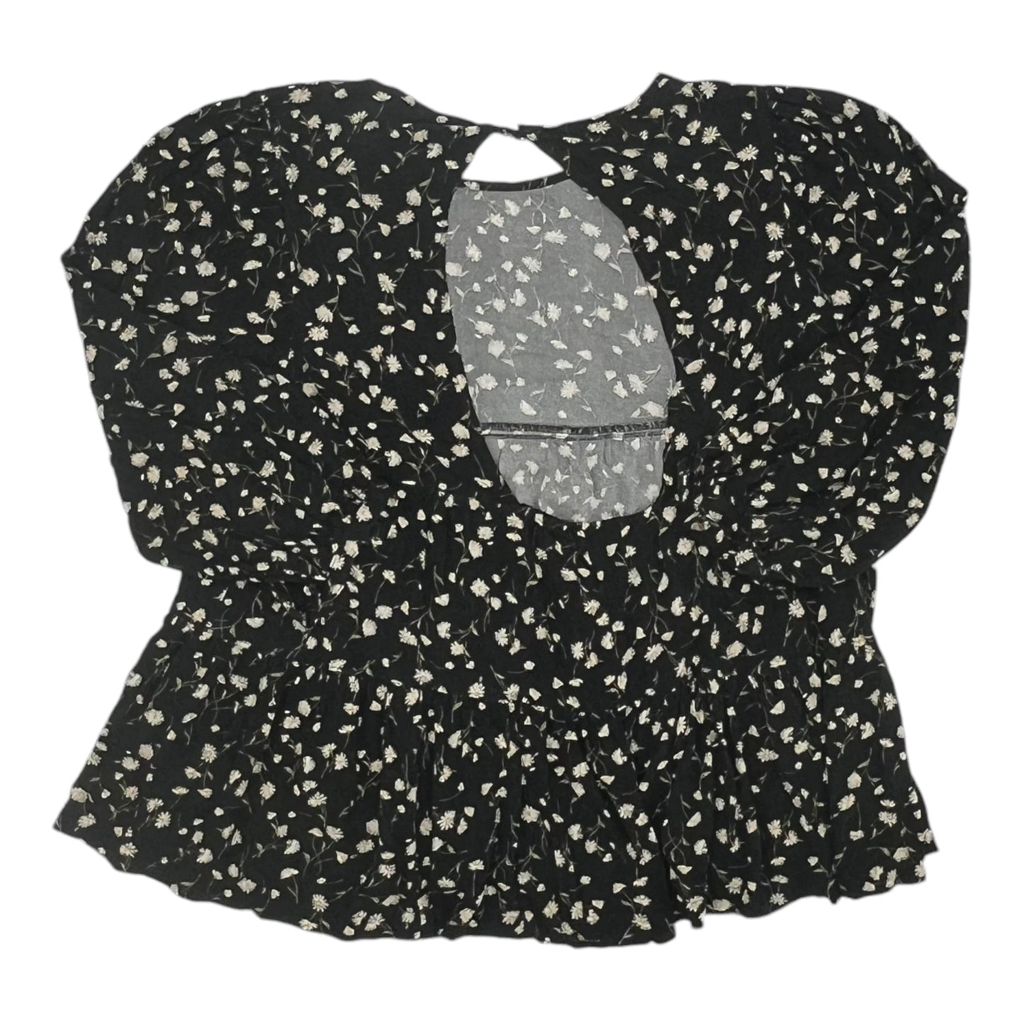 Top 3/4 Sleeve By American Eagle In Black, Size:M