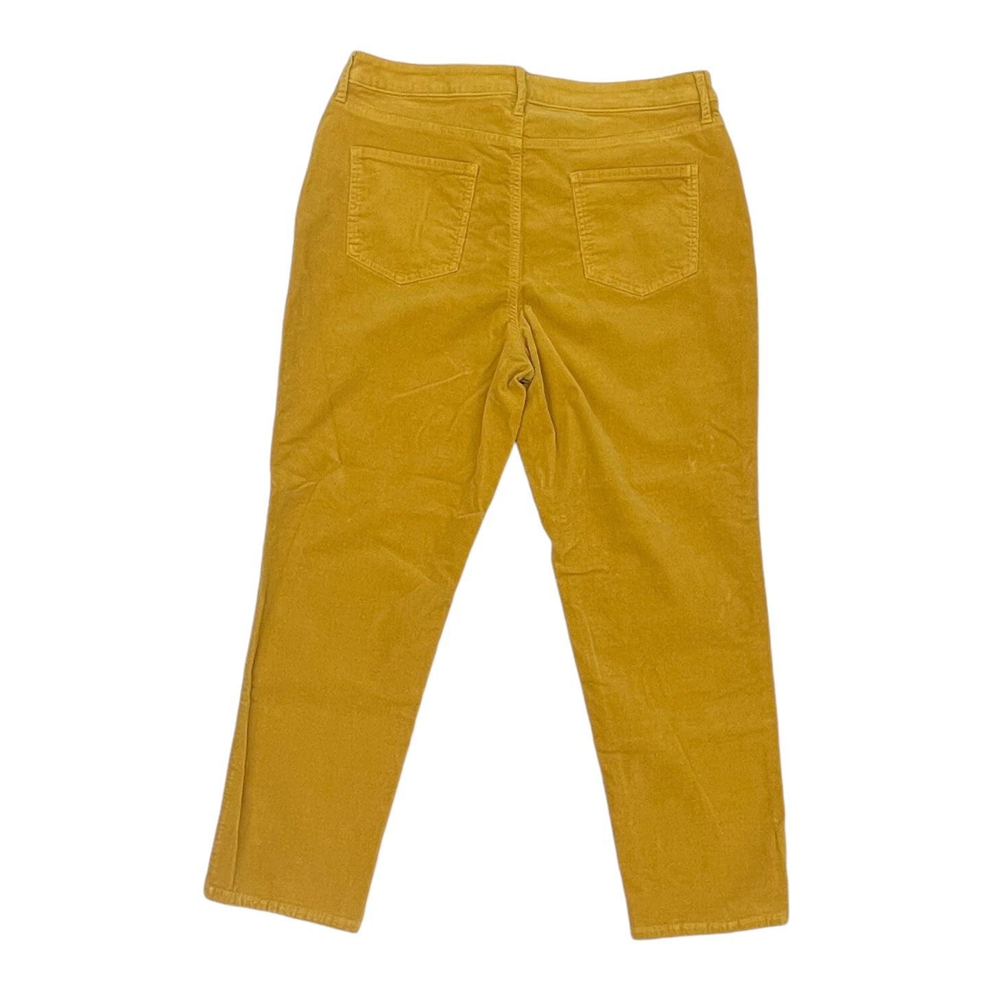 Pants Corduroy By Croft And Barrow In Yellow, Size:18