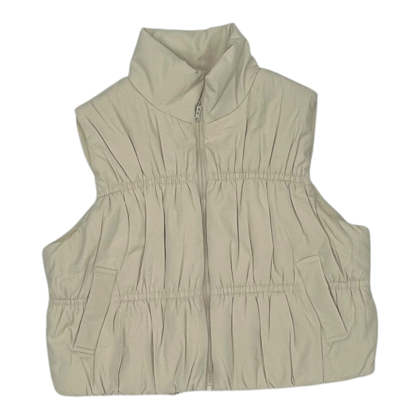 Vest Puffer & Quilted By Clothes Mentor In Cream, Size:L