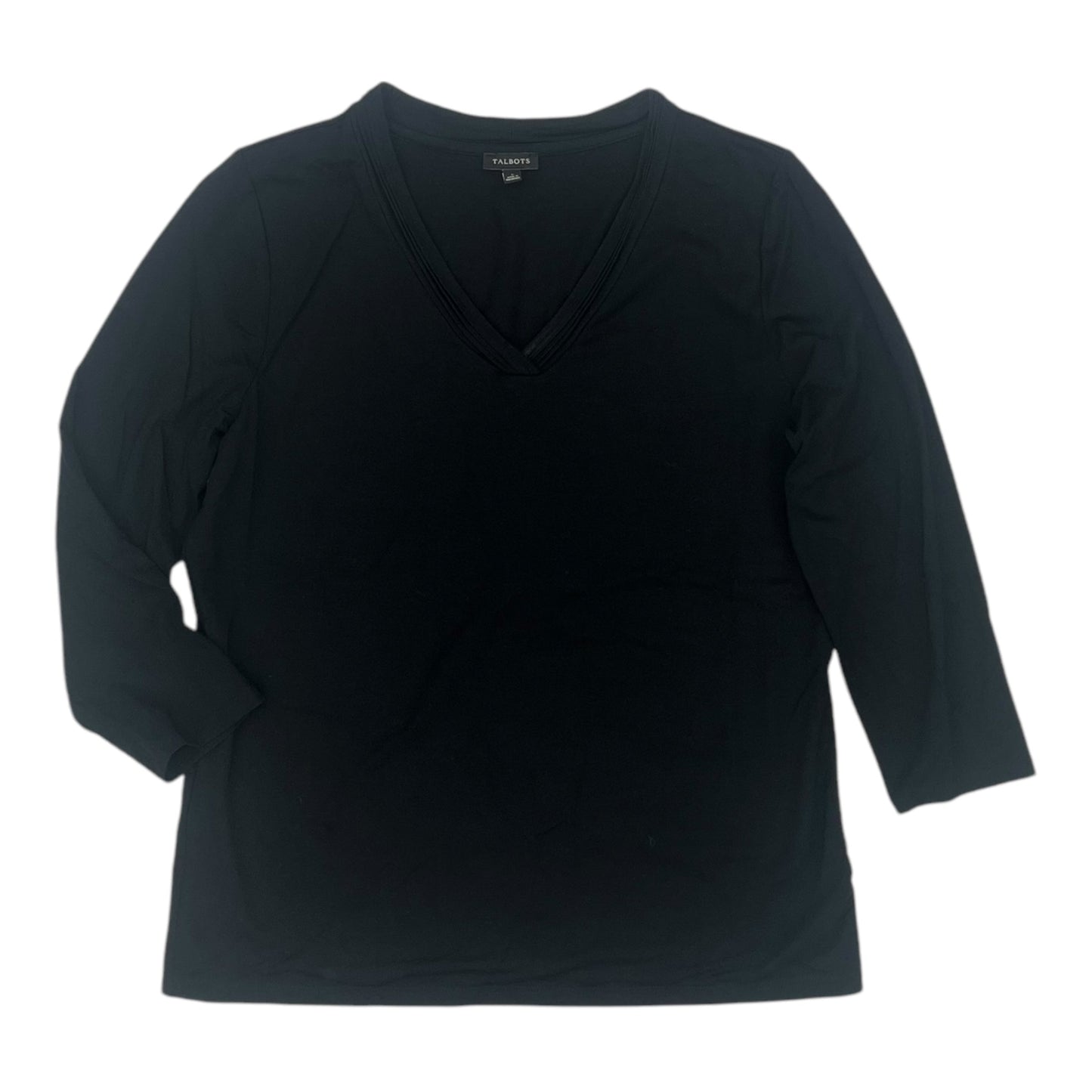 Blouse 3/4 Sleeve By Coldwater Creek In Black, Size:L