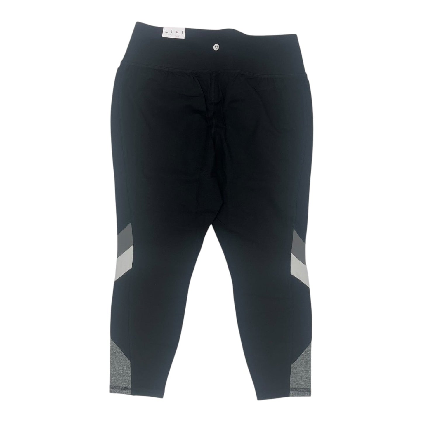 Athletic Leggings By Livi Active In Black, Size:1X