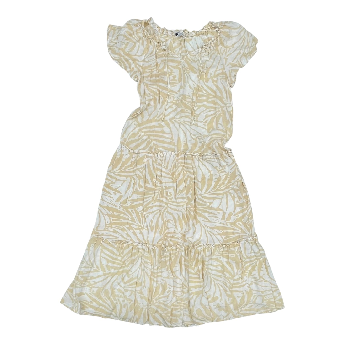 Dress Casual Midi By Clothes Mentor In Cream, Size:Xs