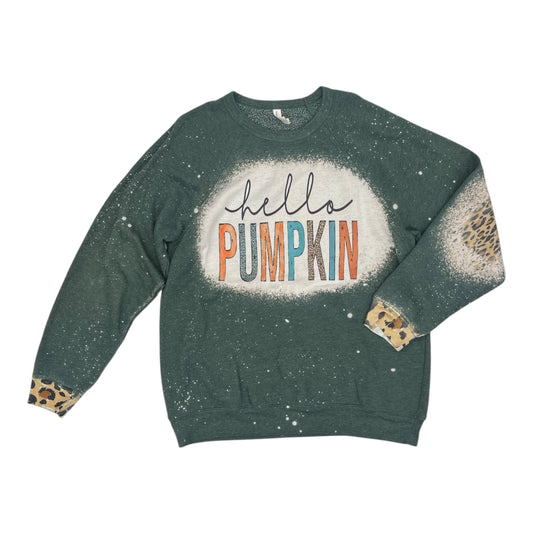Sweatshirt Crewneck By Bella + Canvas In Green, Size:2X