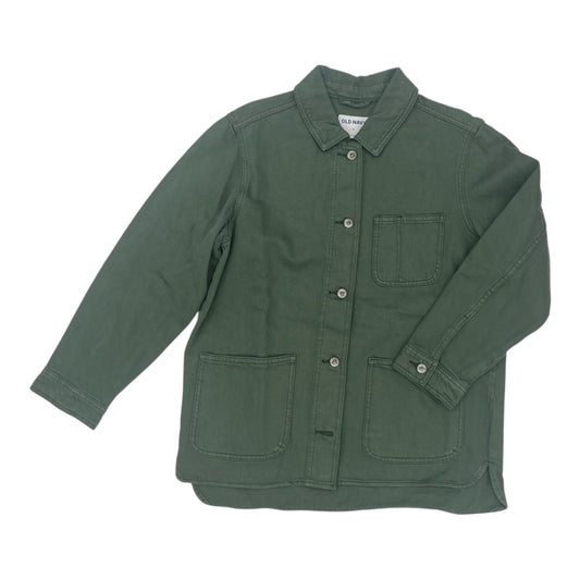 Jacket Denim By Old Navy In Green Denim, Size:M