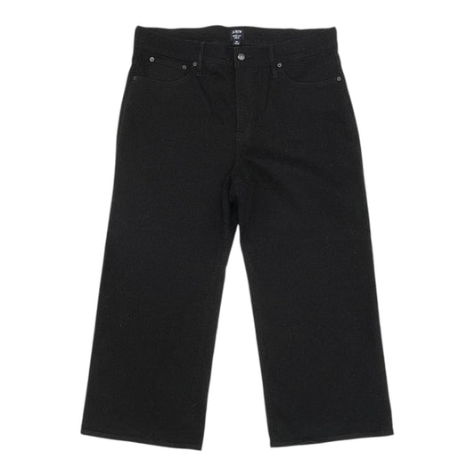 Jeans Wide Leg By J. Crew In Black Denim, Size:18