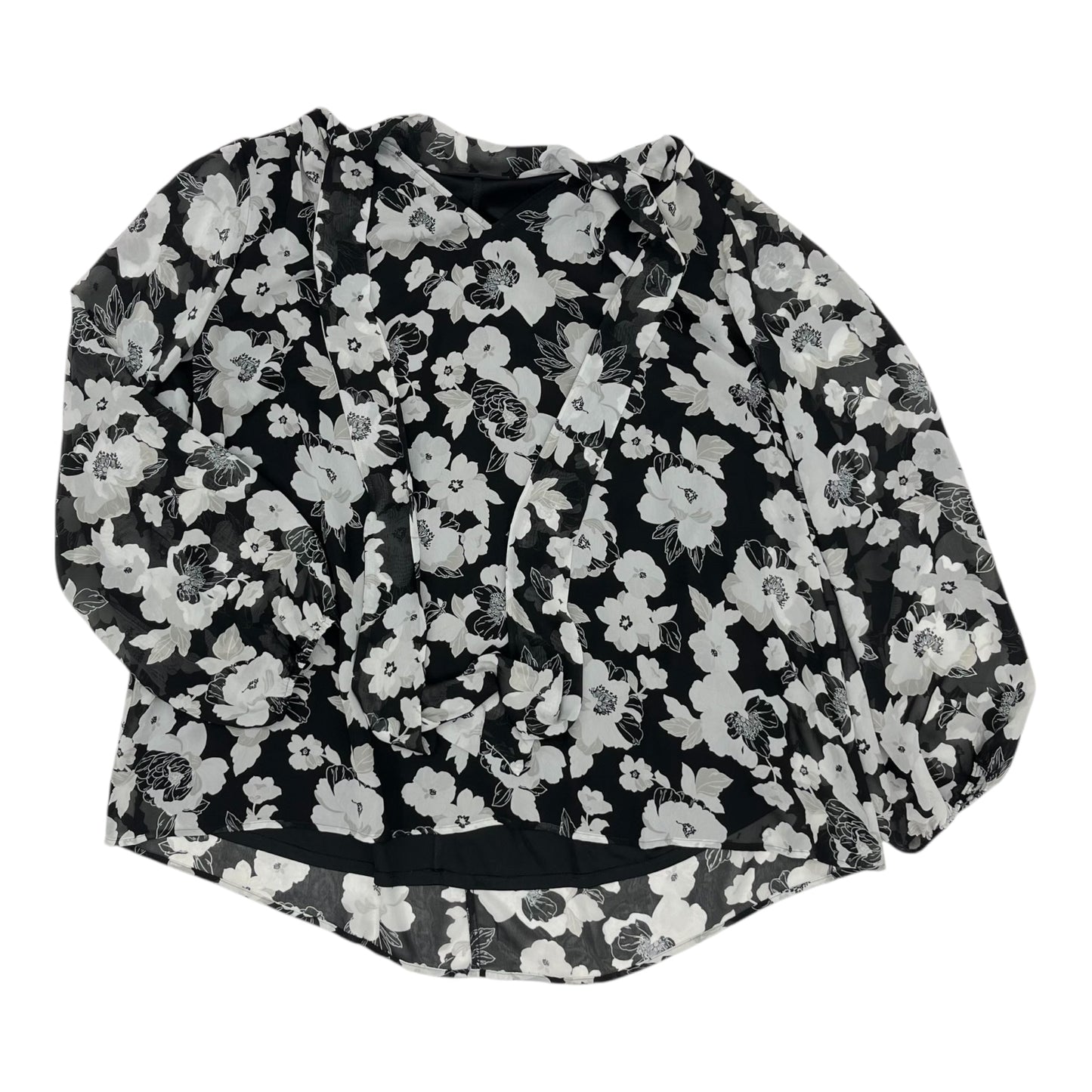 Blouse Ls By Lane Bryant In Floral Print, Size:3X