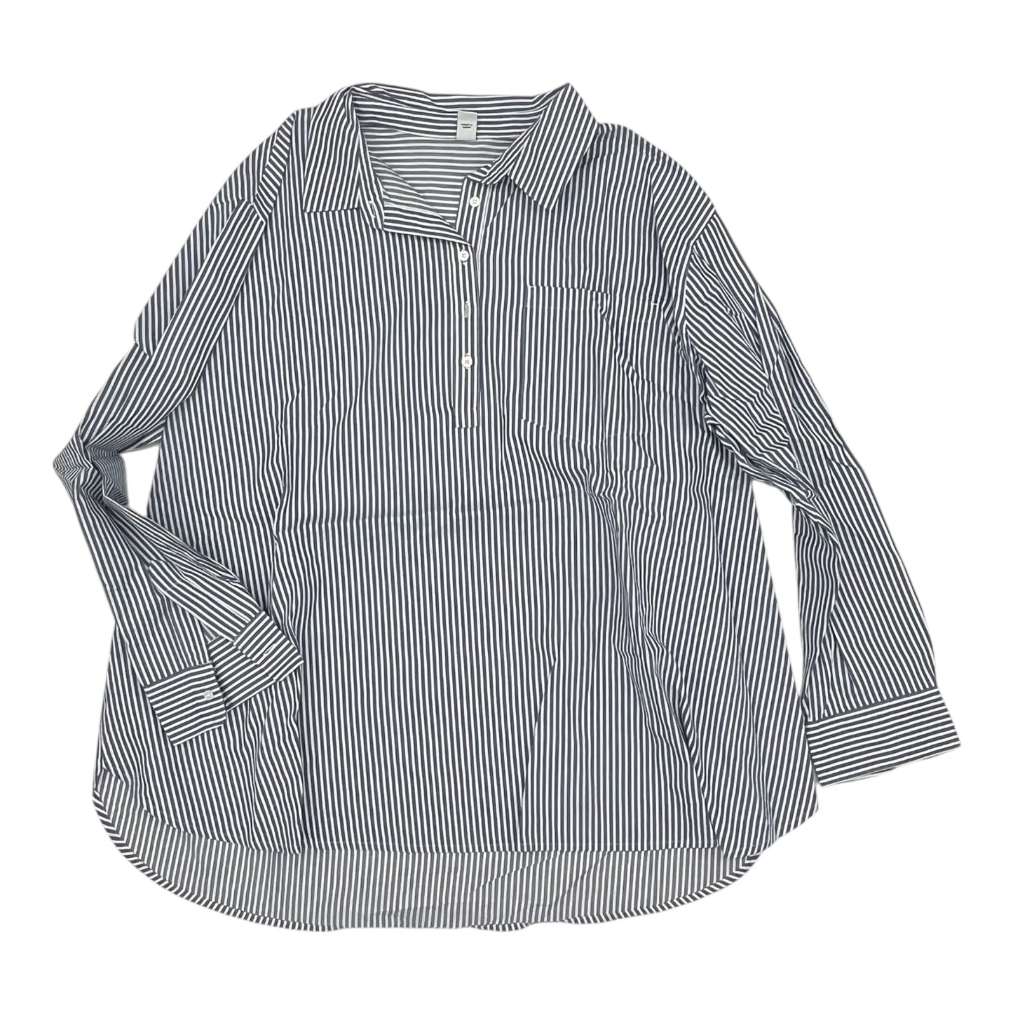 Mat Top Ls By Old Navy In Blue & White, Size:Xl