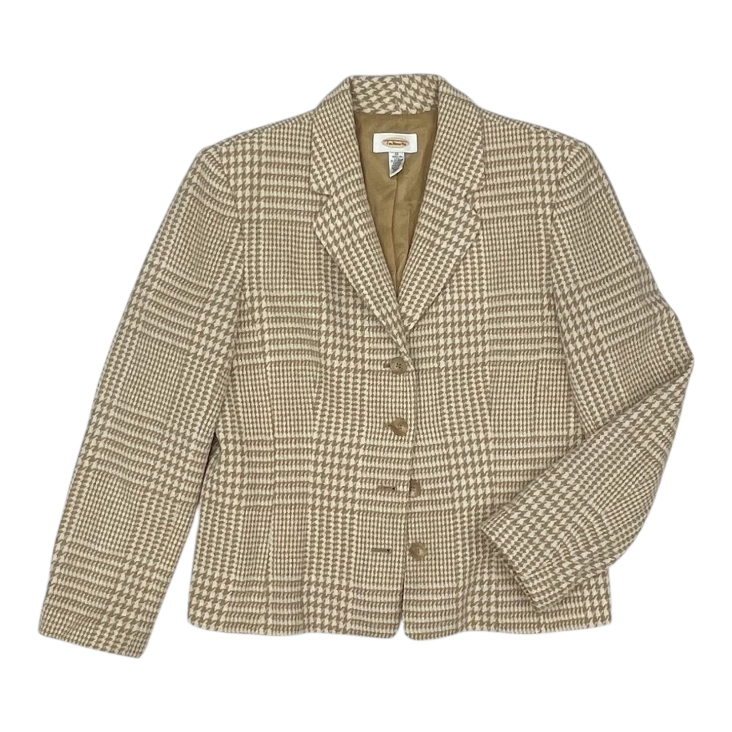 Blazer By Talbots In Tan, Size:L