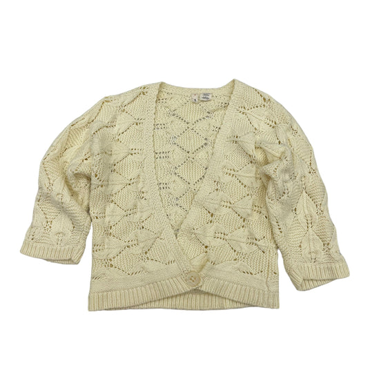 CREAM MOTH CARDIGAN, Size L