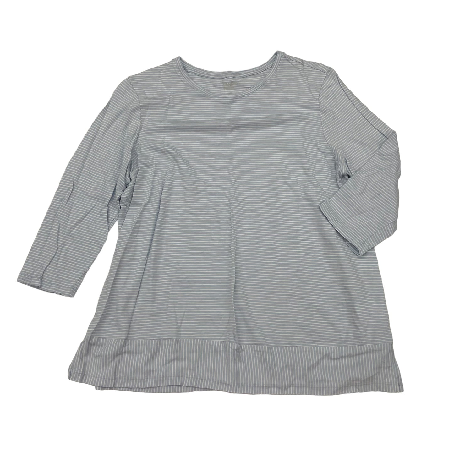 BLUE TOP 3/4 SLEEVE by LANDS END Size:L