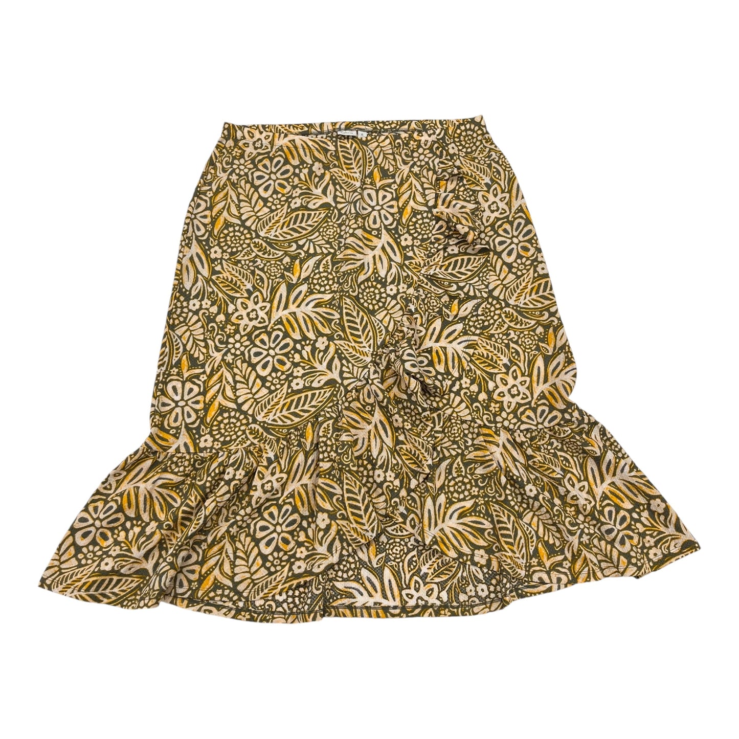 Skirt Midi By Cato In Green & Yellow, Size:Xl