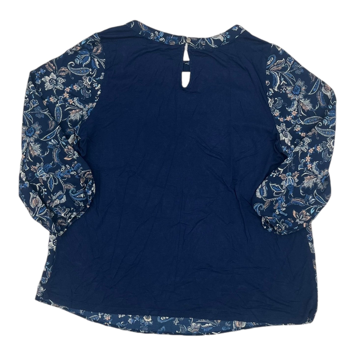 Blouse Ls By Papermoon In Navy, Size:L