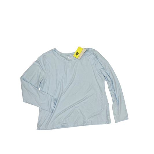 Athletic Top Ls Crewneck By All In Motion In Blue, Size:Xxl