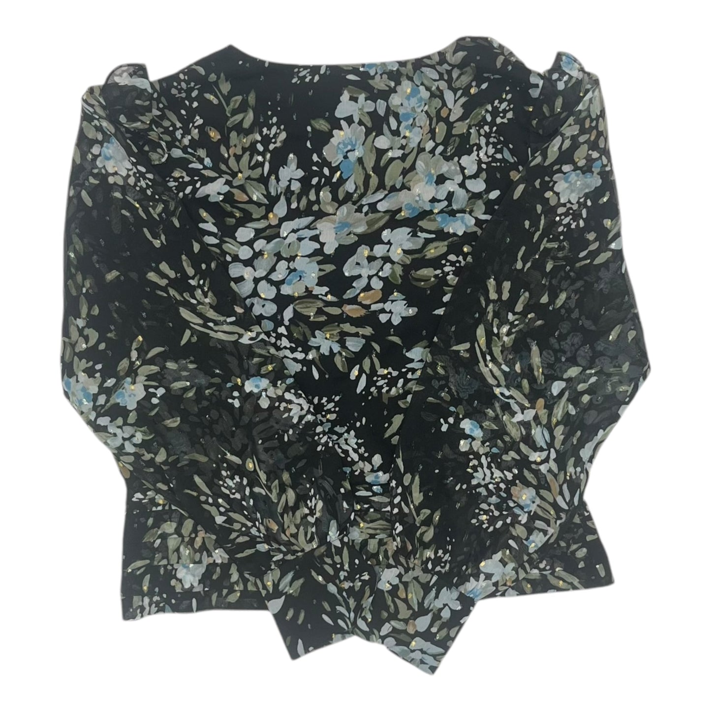 Blouse Ls By White House Black Market In Black & Green, Size:M