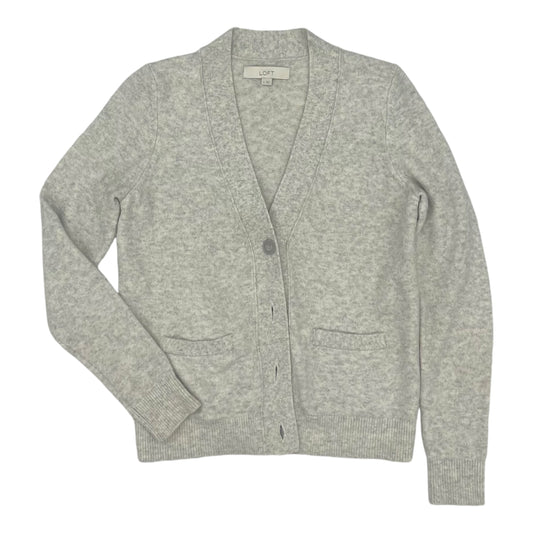 Sweater Cardigan By Loft In Grey, Size:S