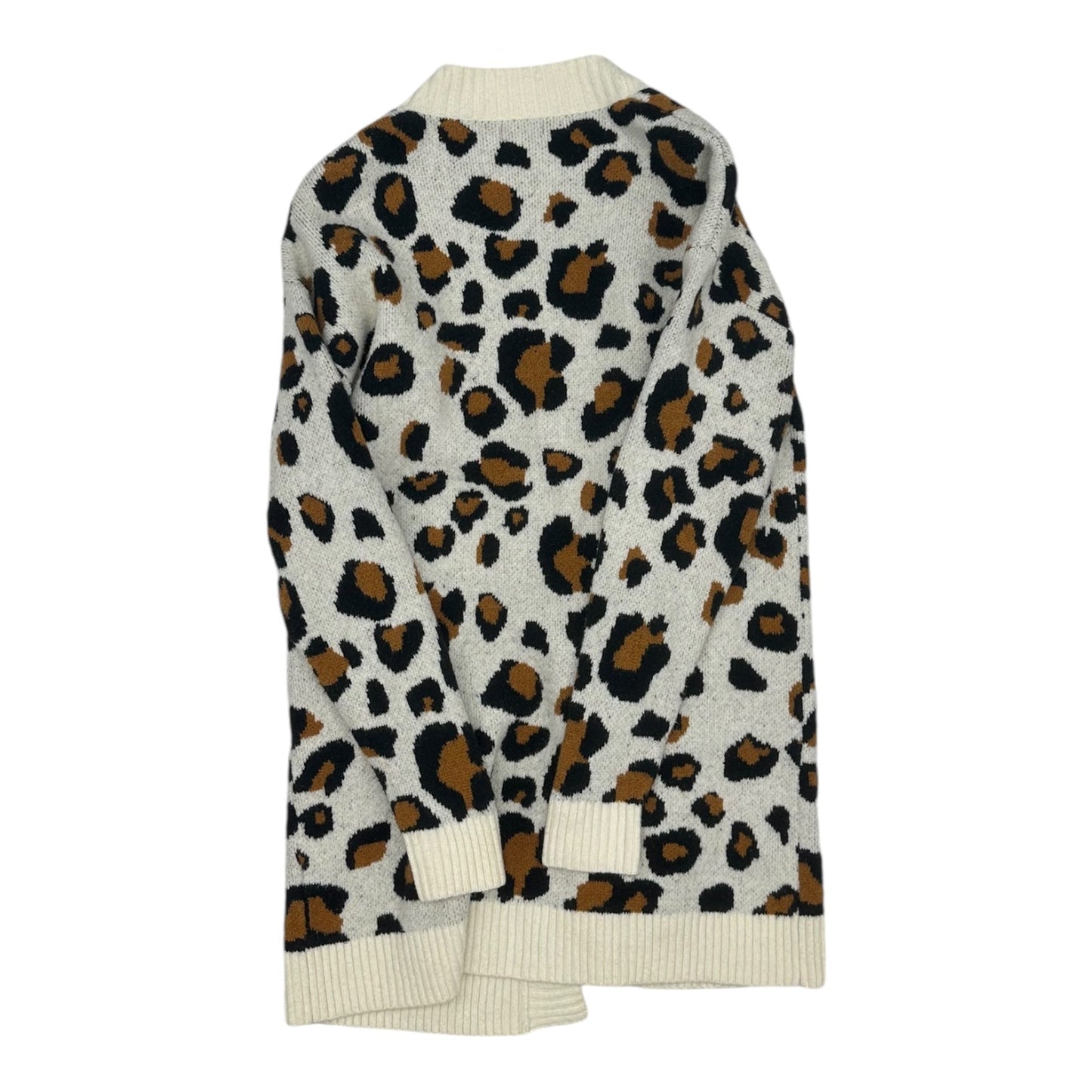 Sweater Cardigan By Who What Wear In Leopard Print, Size:M