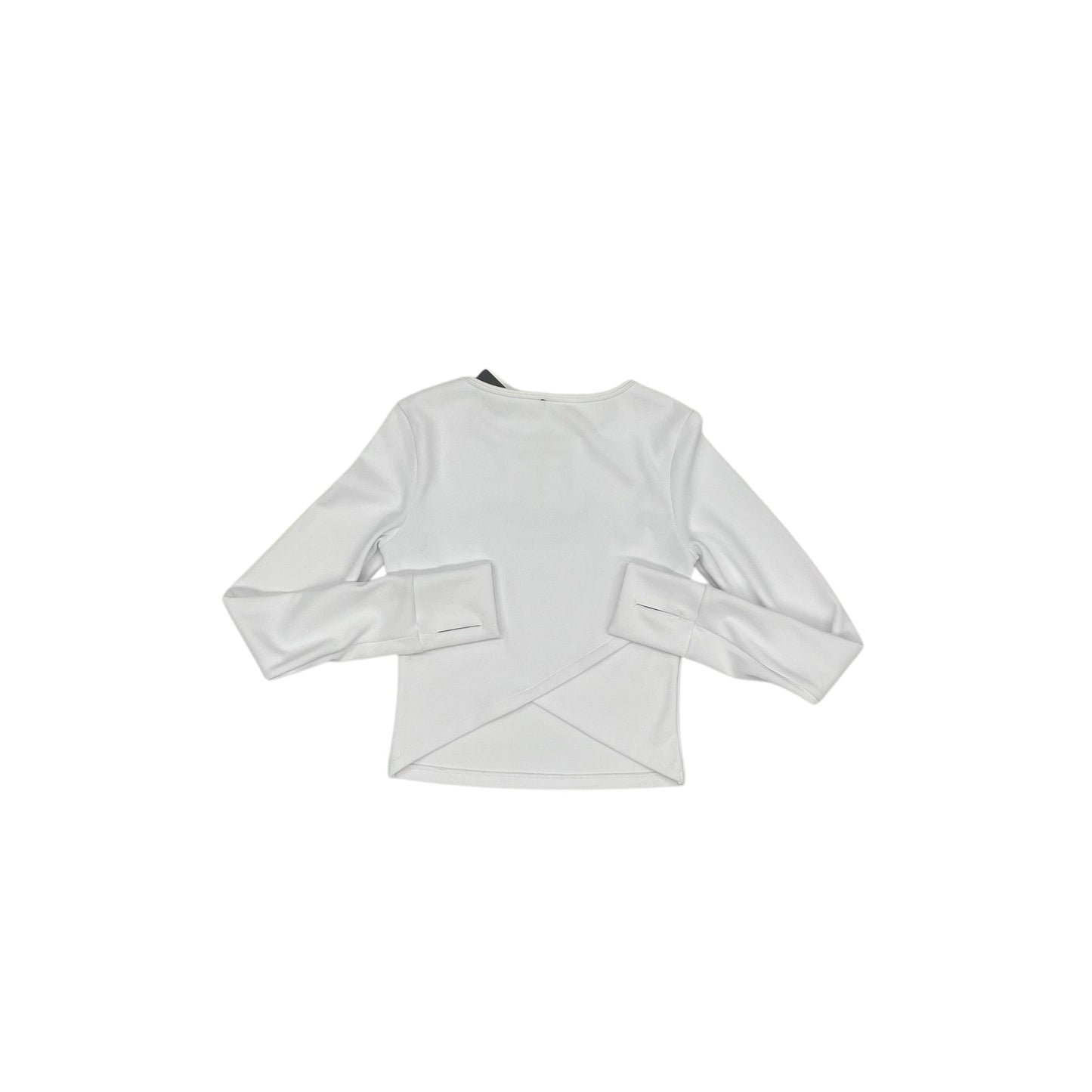 Athletic Top Ls Crewneck By Clothes Mentor In White, Size:M