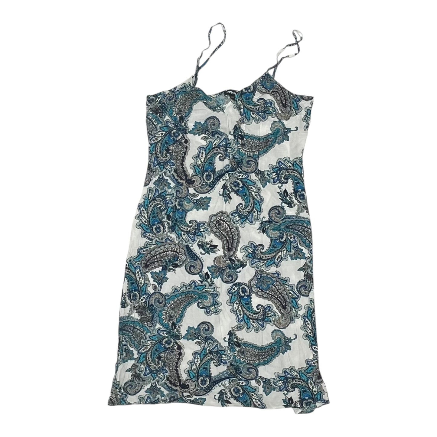 Dress Casual Midi By Express In Blue & White, Size:L