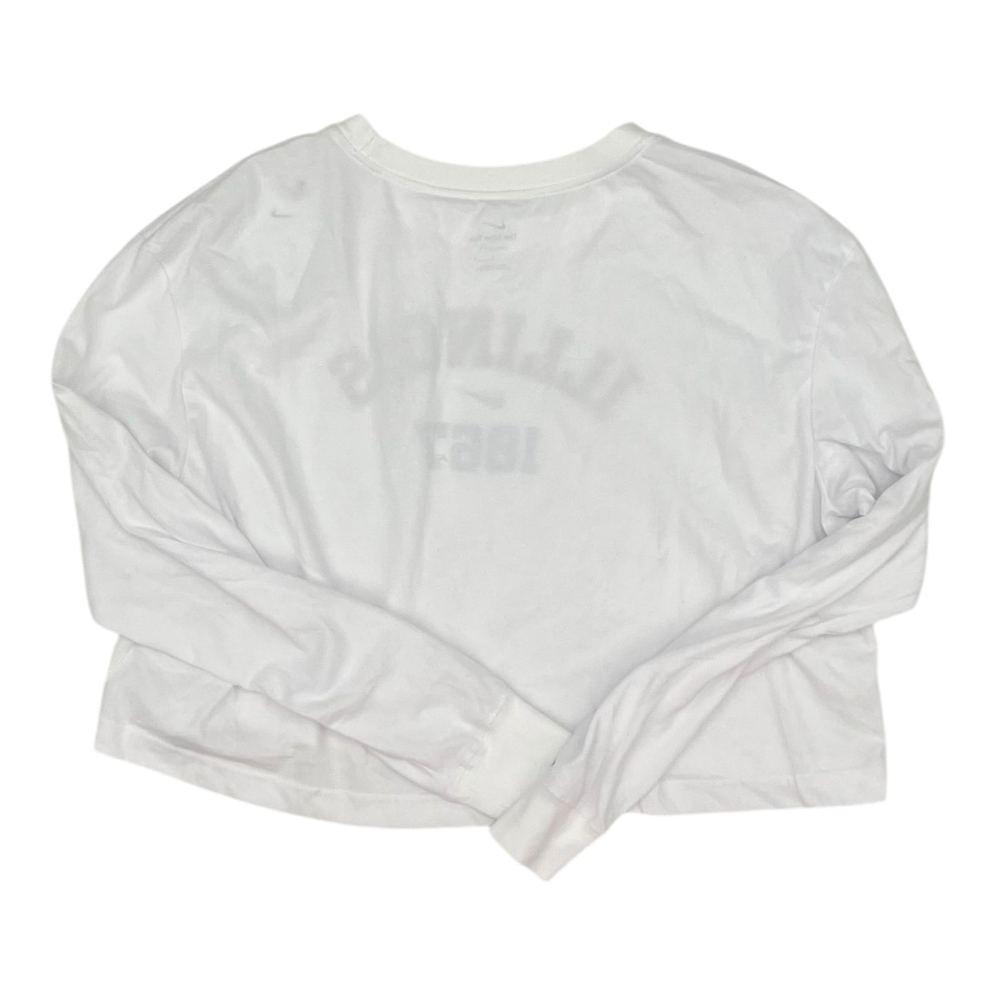 Athletic Top Ls Crewneck By Nike In White, Size:L