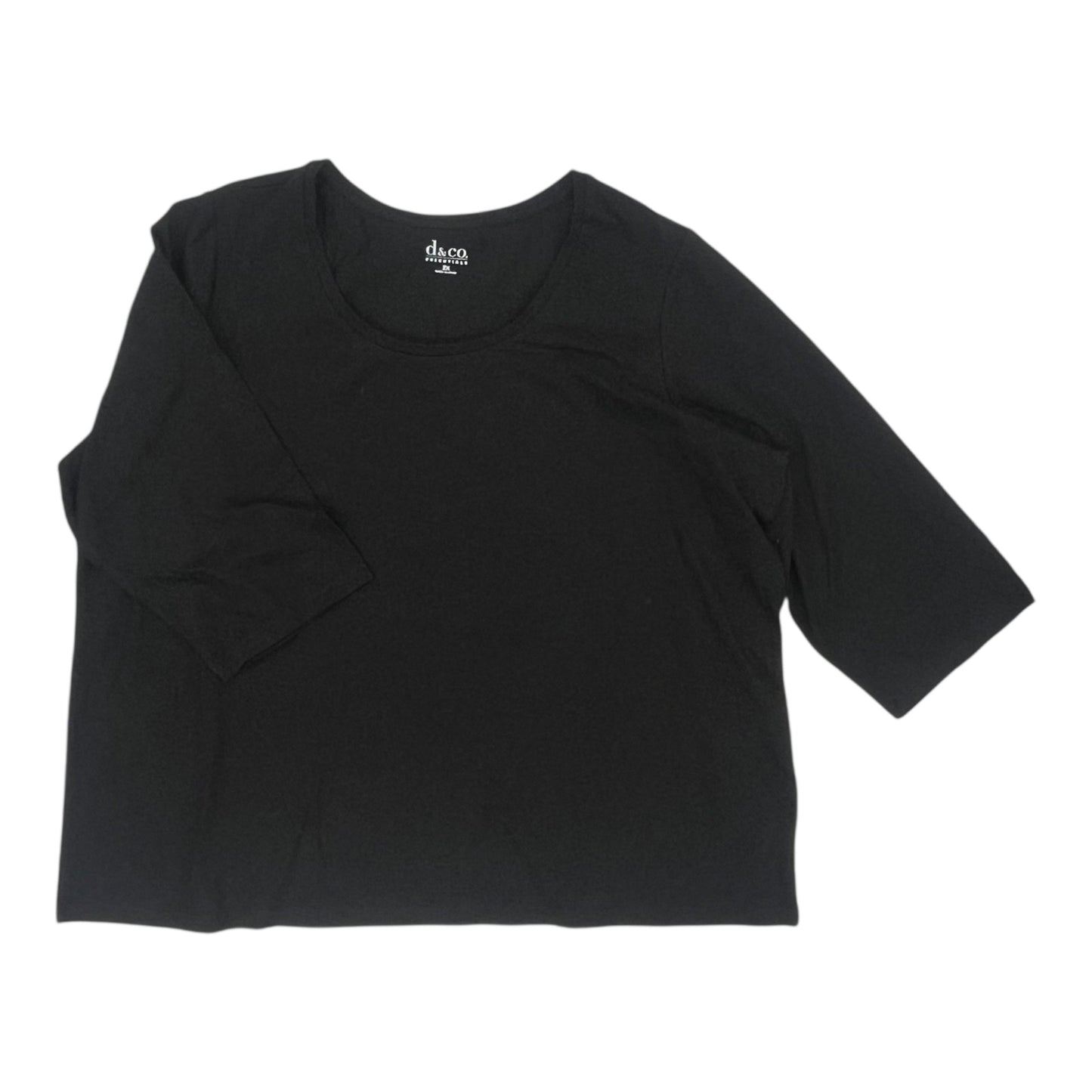 Top Ls Basic By Clothes Mentor In Black, Size:2X