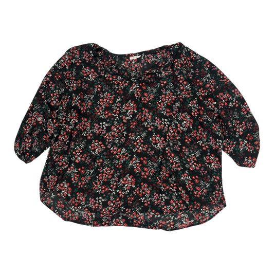 Blouse Ls By Maurices In Black, Size:4X