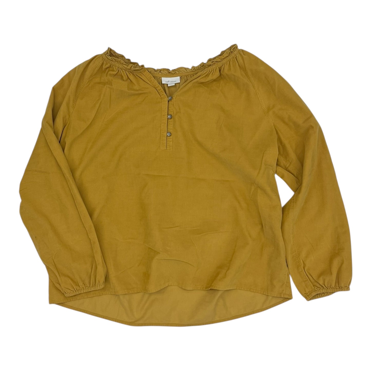 Blouse Ls By J. Jill In Yellow, Size:L
